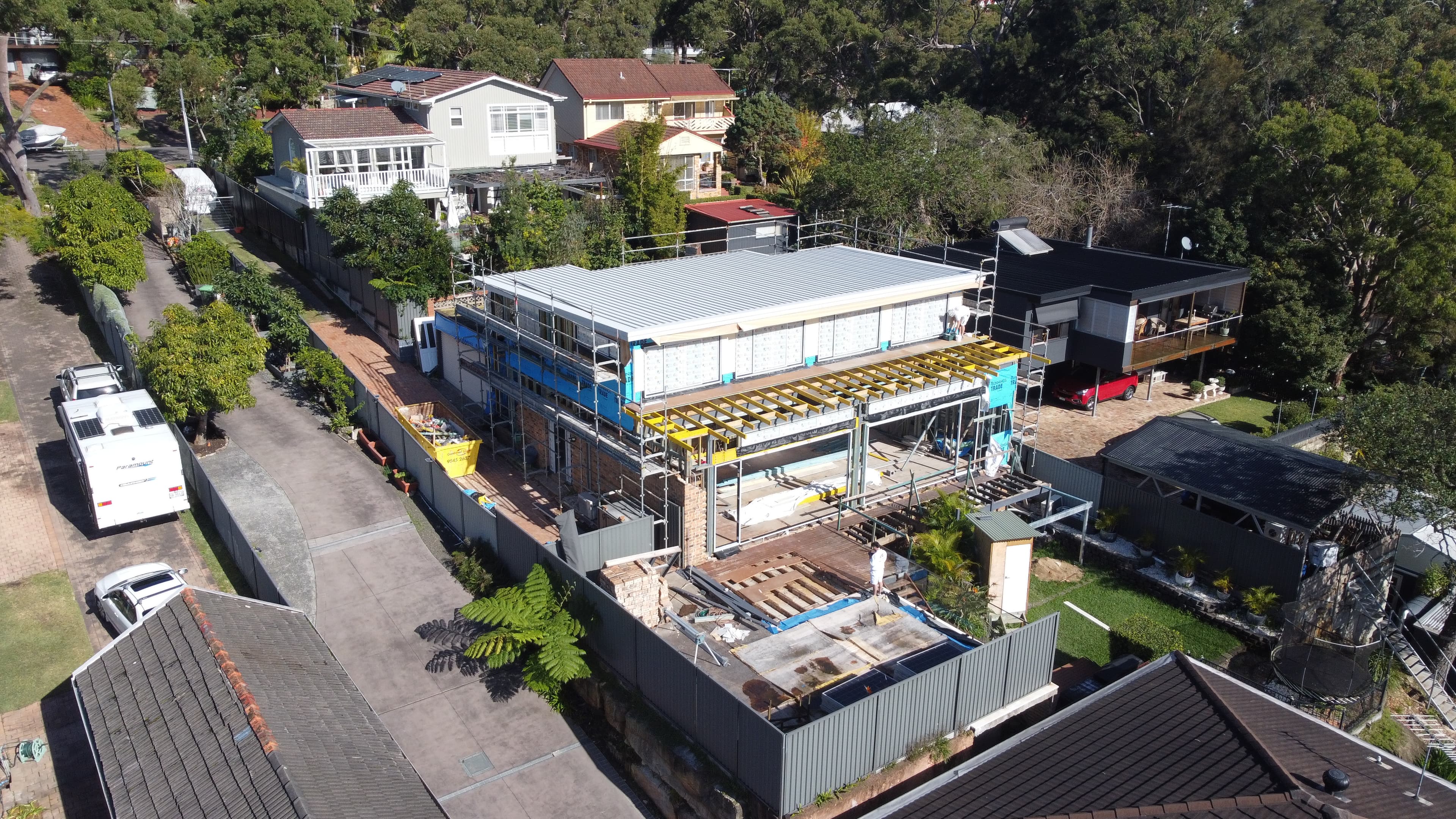 Exterior House Painting Sydney - Before House exterior under construction before painting in Sydney showing unfinished structure