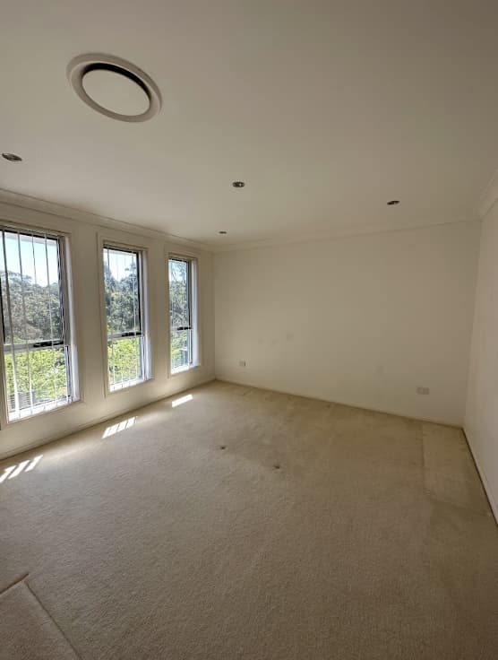 Living Room Painting Sydney - Before Living room before painting renovation in Sydney with old walls and worn interior surfaces