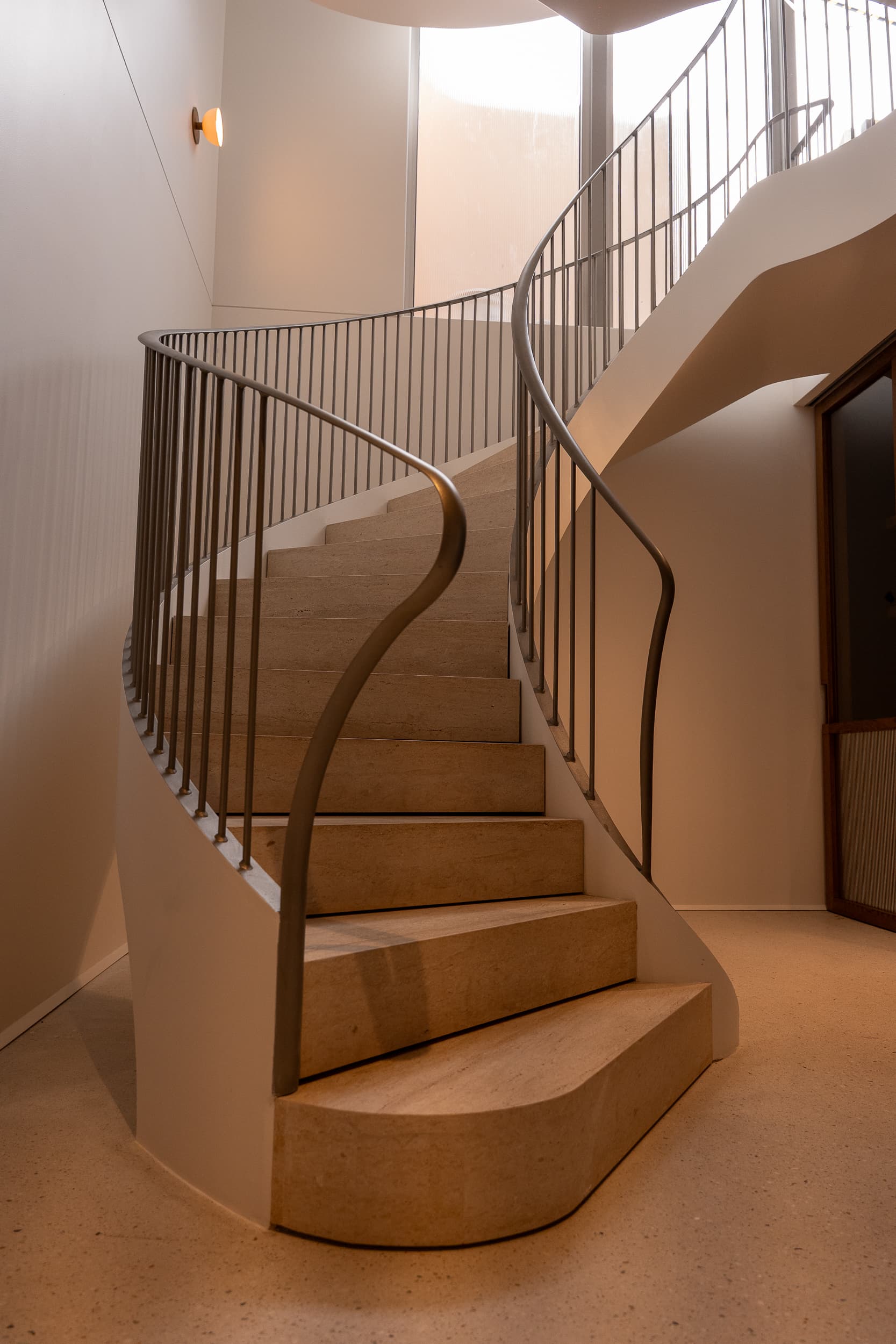 Interior Staircase Painting Sydney - After Interior staircase after professional painting in Sydney with smooth walls and premium finish